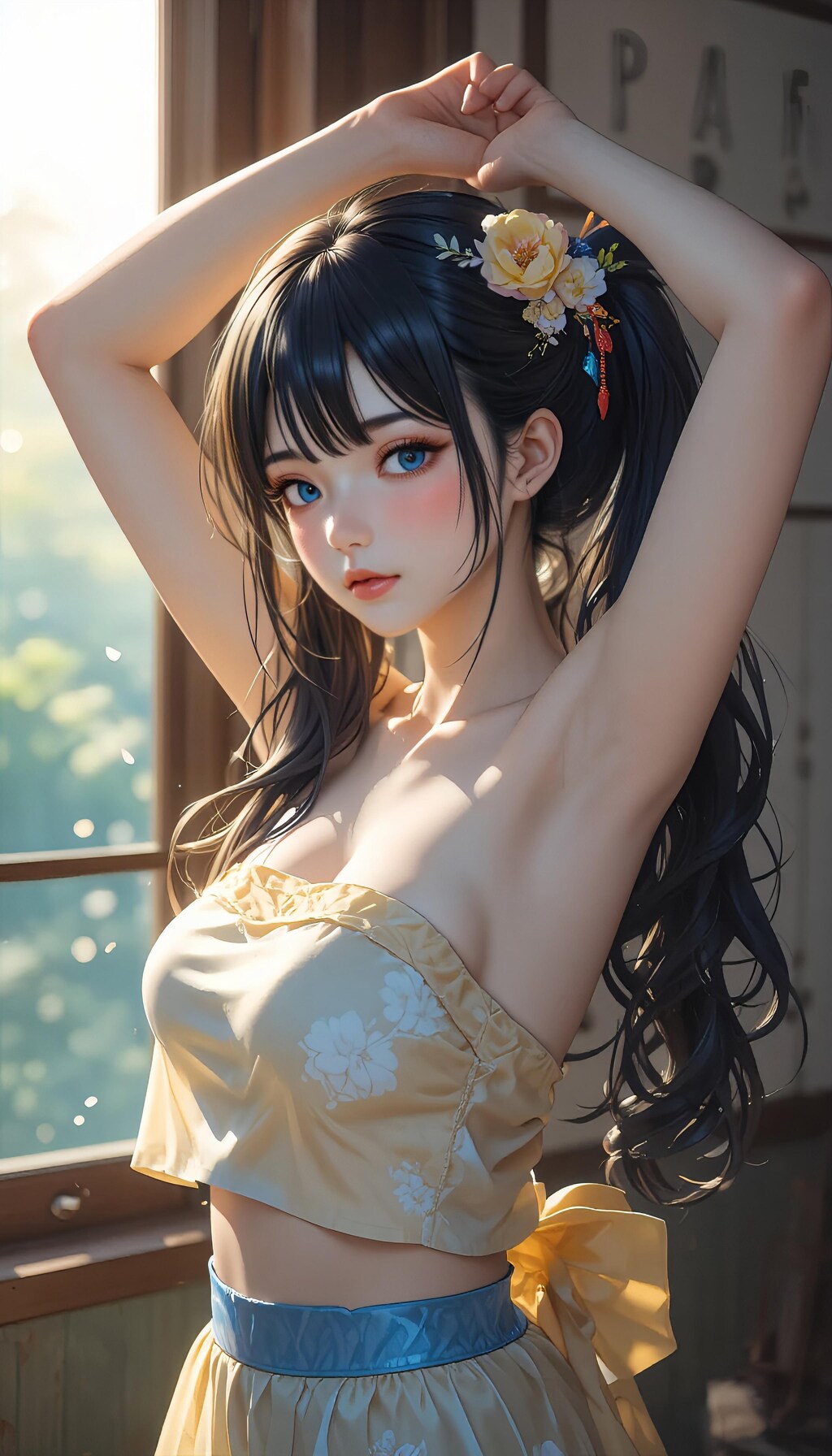 脇見せポーズの君