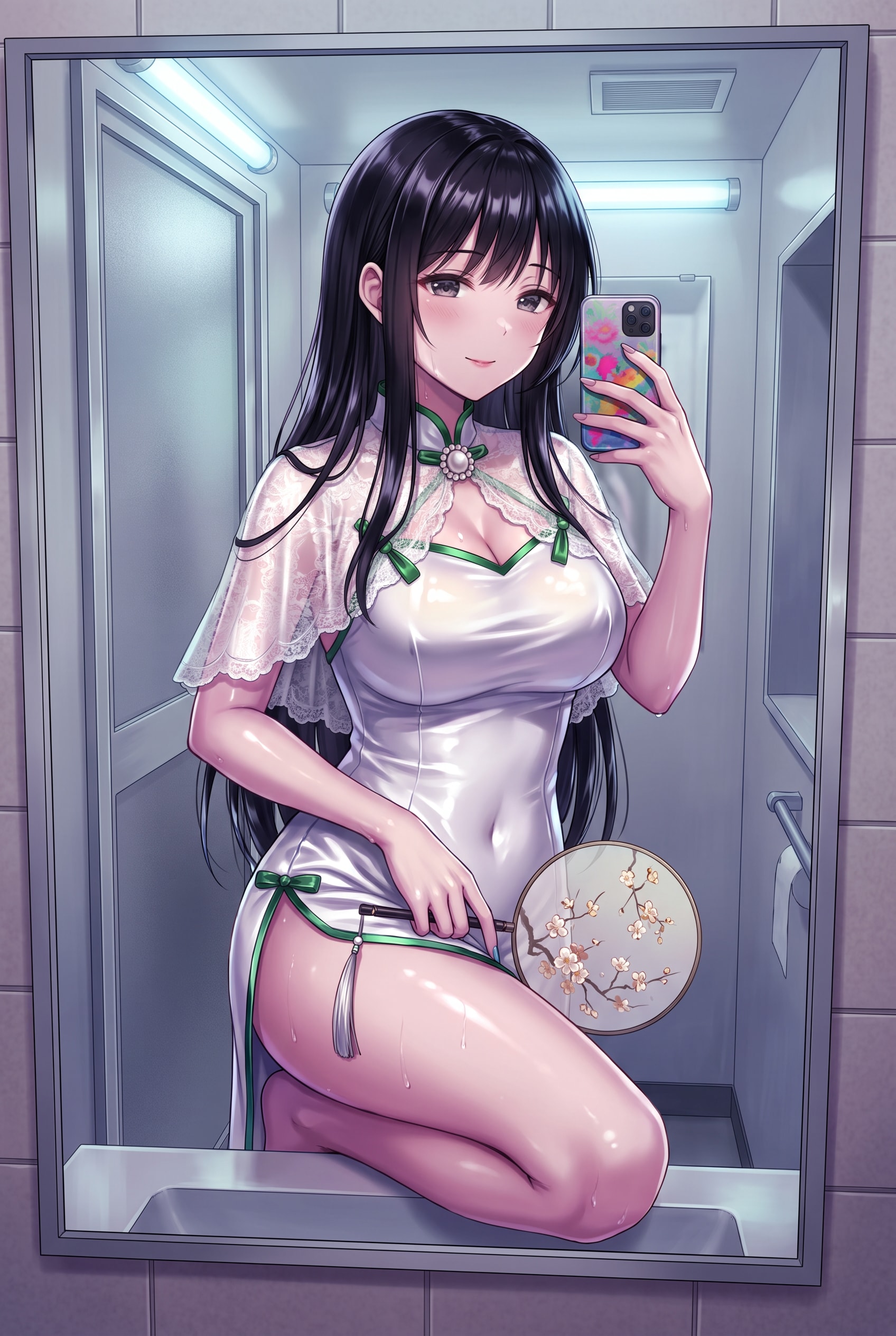 鏡中花影