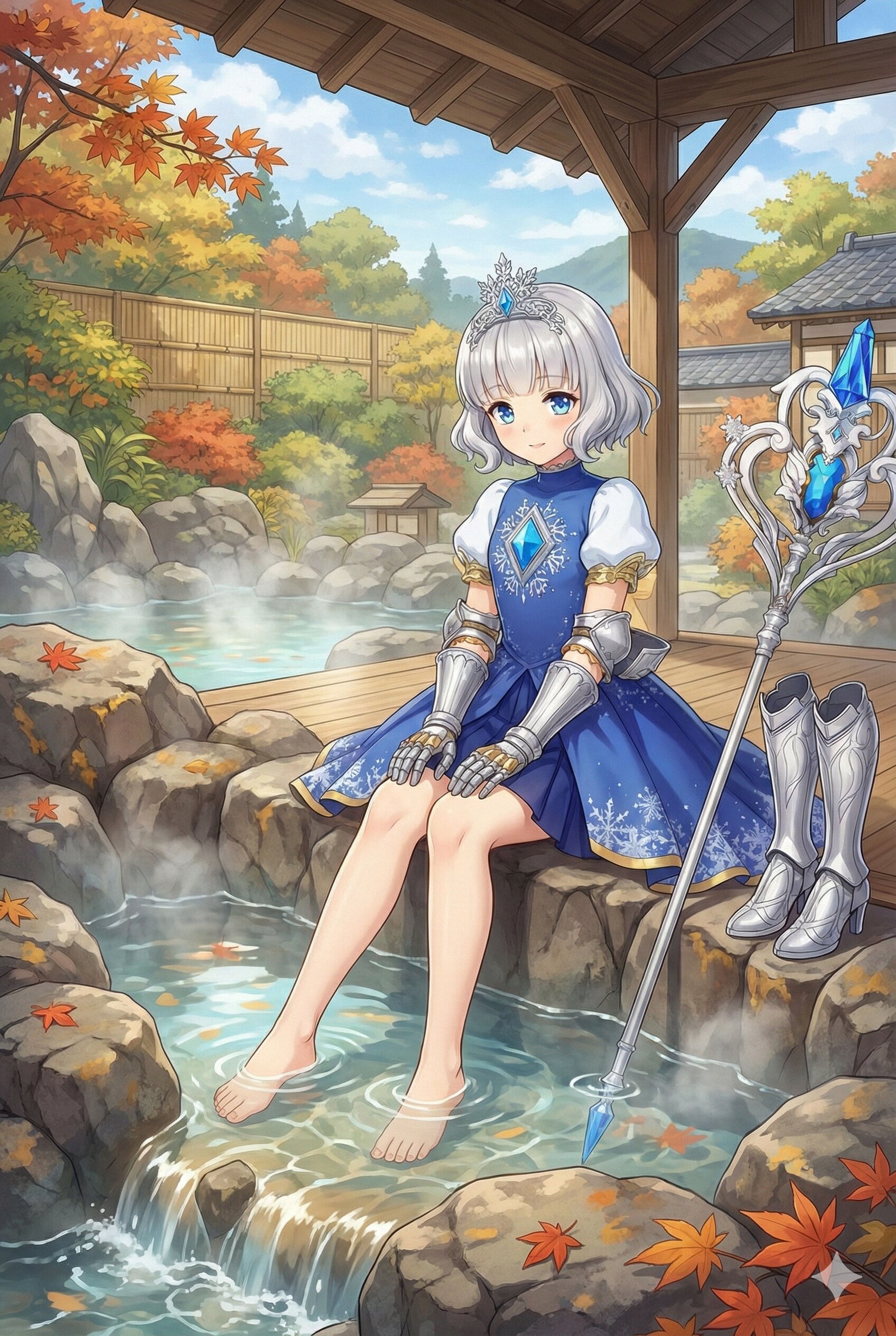 足湯 | の人気AIイラスト・グラビア