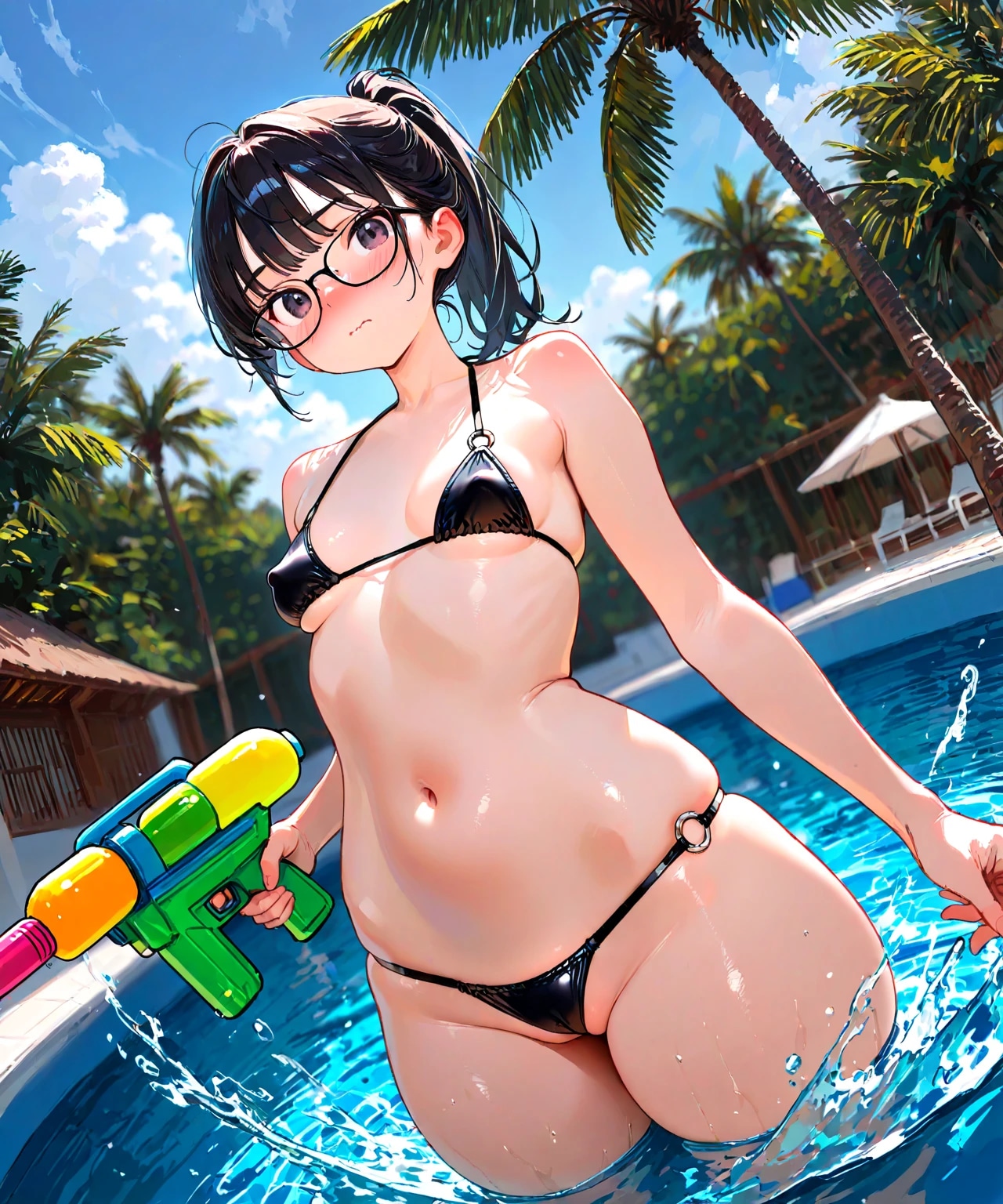 暑いからプール！