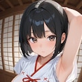 巨乳エロ巫女服ちゃん（魚眼レンズ） 4枚目
