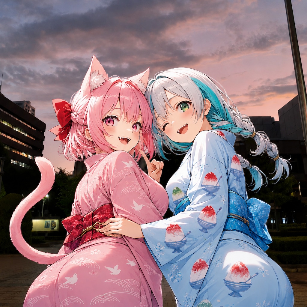 夏の夕暮れ　夜の訪れ