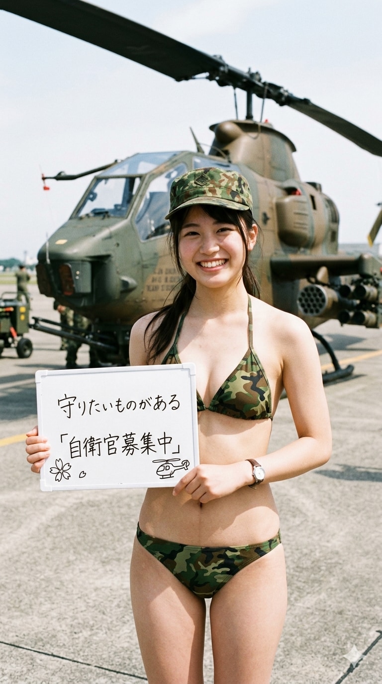 ９日の女性陸上自衛官