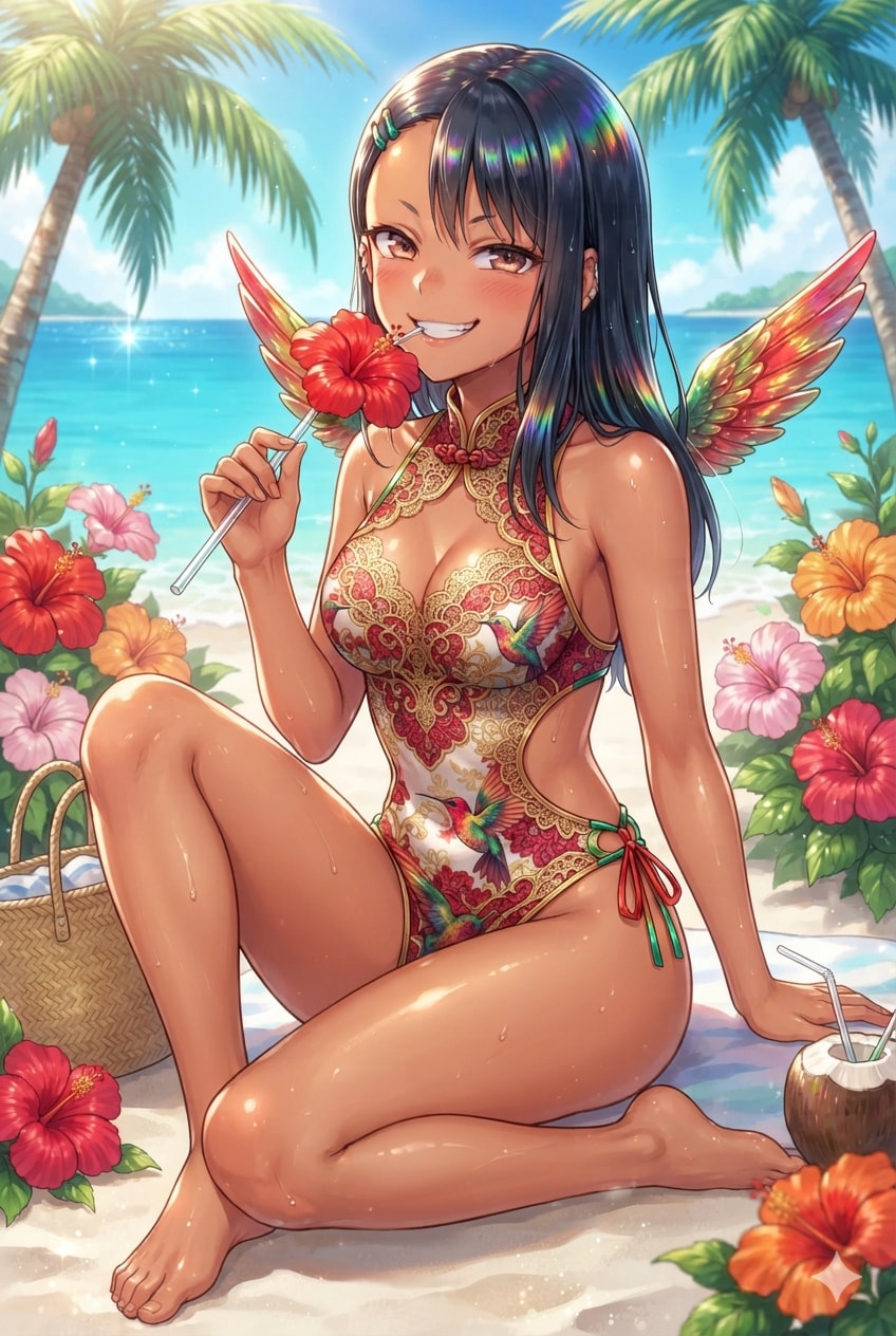 ハチドリ擬人化(長瀞さんに似ている)