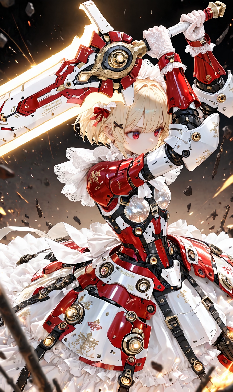 Armored Maid candy-red