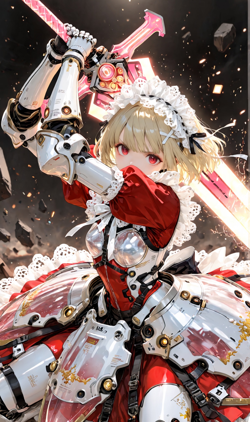 Armored Maid candy-red