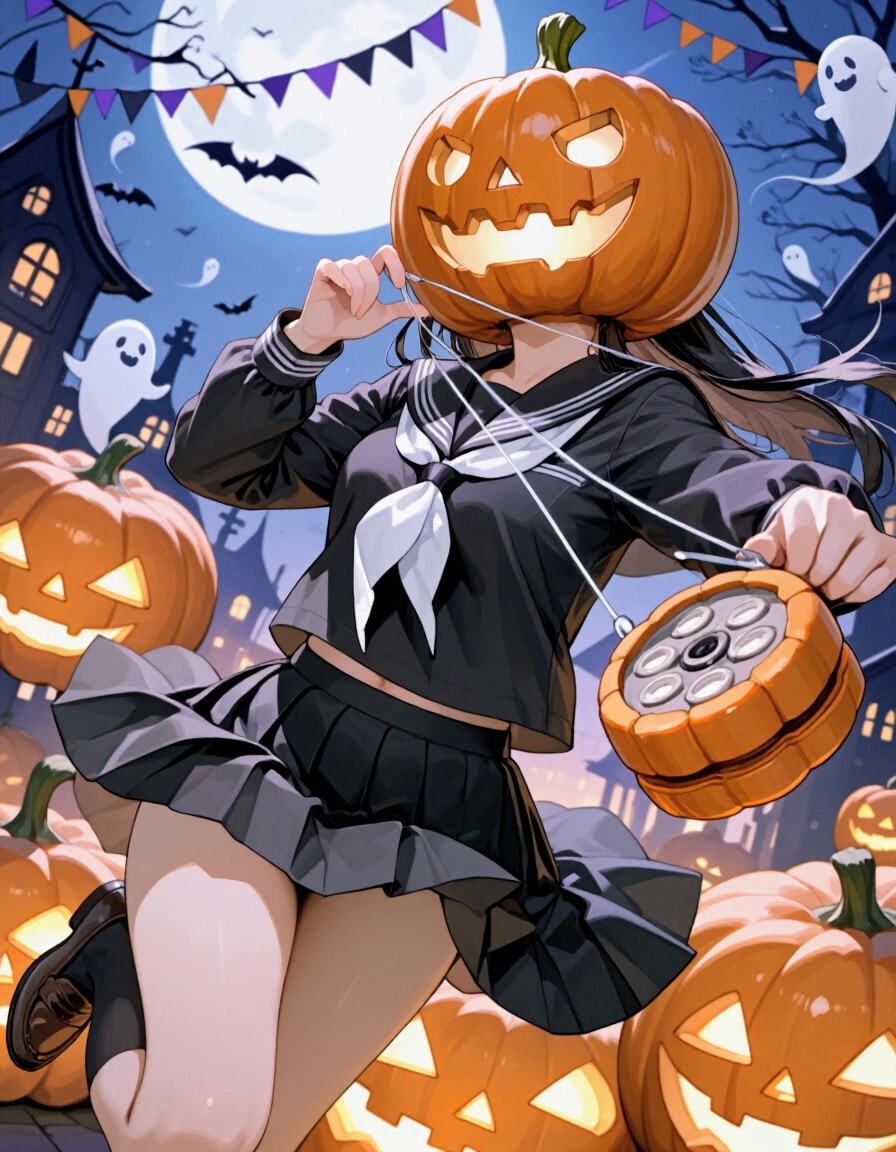 スケバンかぼちゃ刑事お姉やん🎃 | の人気AIイラスト・グラビア