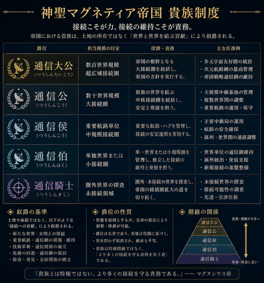 🧲神聖マグネティア帝国貴族制度🧲