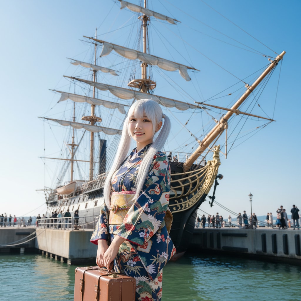 白ツイさん。咸臨丸出航記念日 | の人気AIイラスト・グラビア