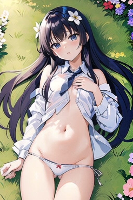 芝生の上の佐天さん