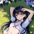芝生の上の佐天さん 2枚目