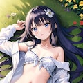 芝生の上の佐天さん 3枚目