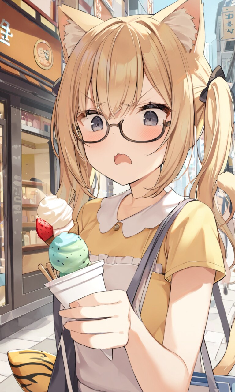 まや「アイスクリームがあるのがいけない」こるり「((((；゜Д゜)))どういうこと？」 | の人気AIイラスト・グラビア