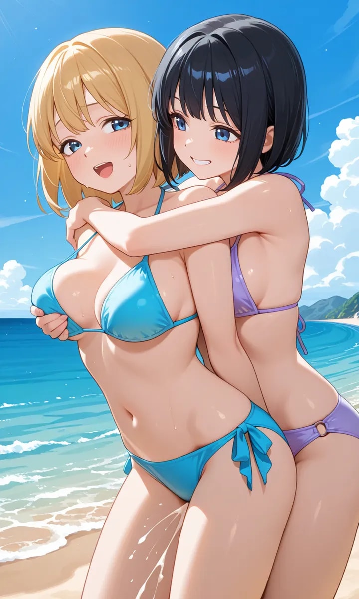 夏だ！海だ！！百合エッチ！！！