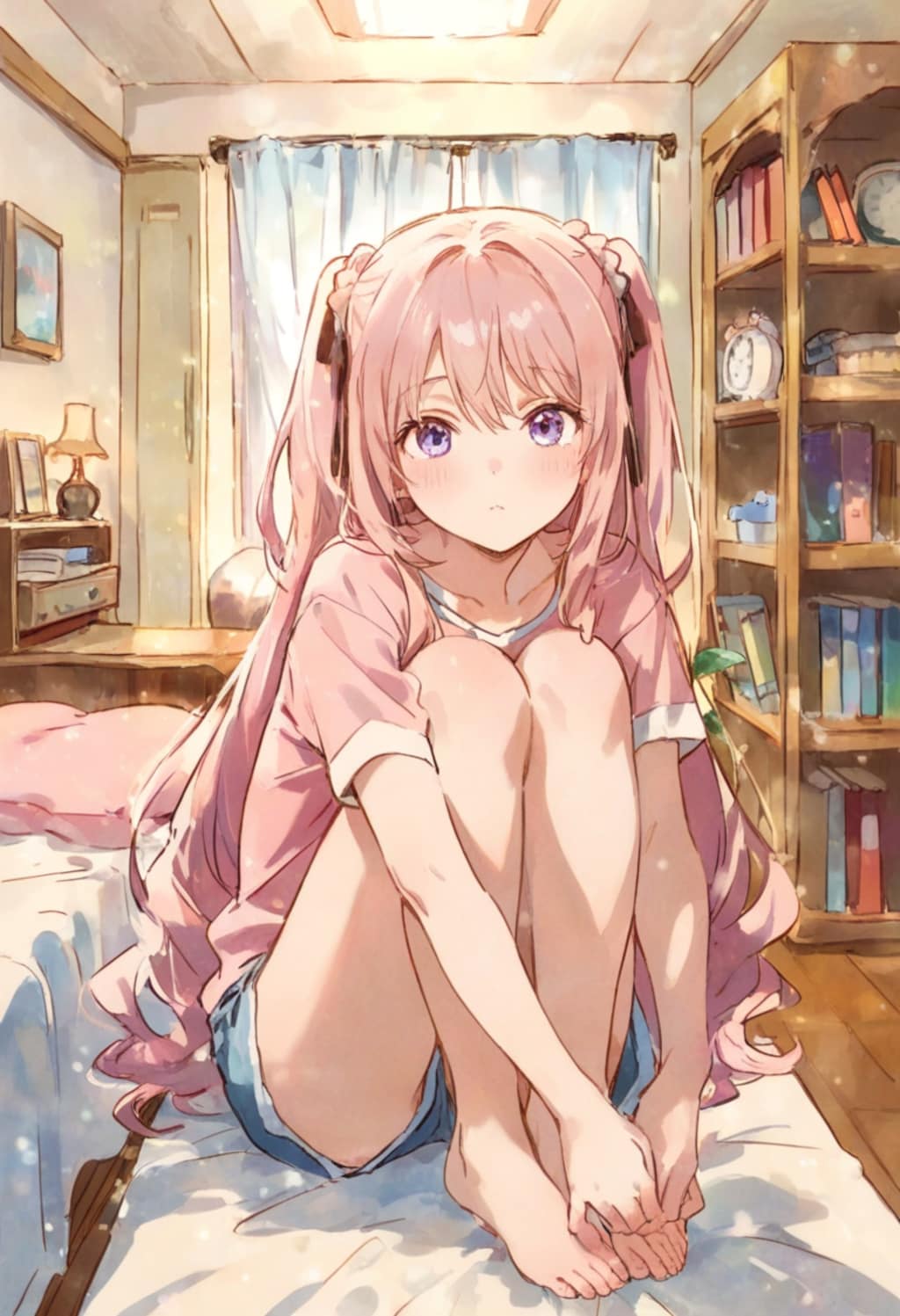 少女の部屋(水彩タッチ)(63)