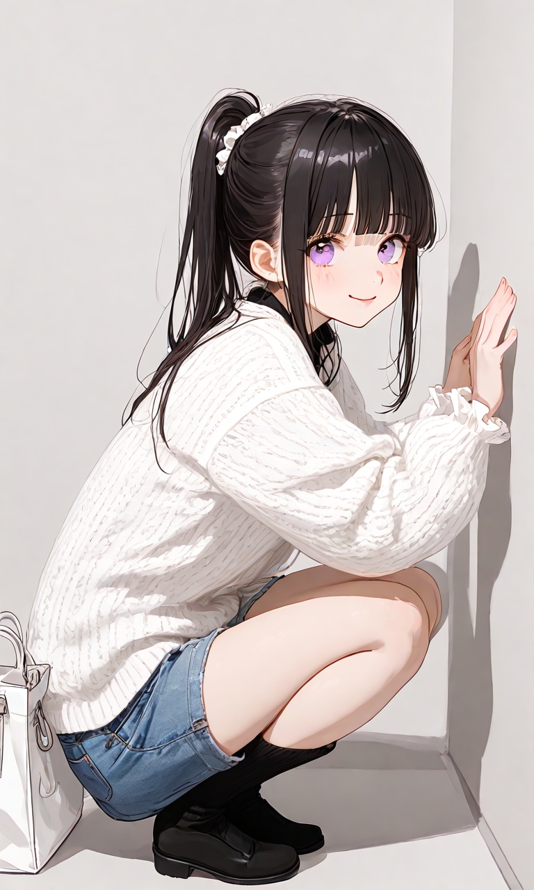 壁にペトン | の人気AIイラスト・グラビア