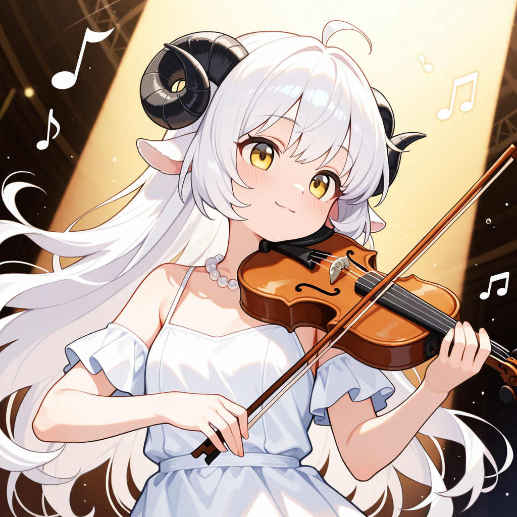 ヴァイオリンを奏でるメイちゃん