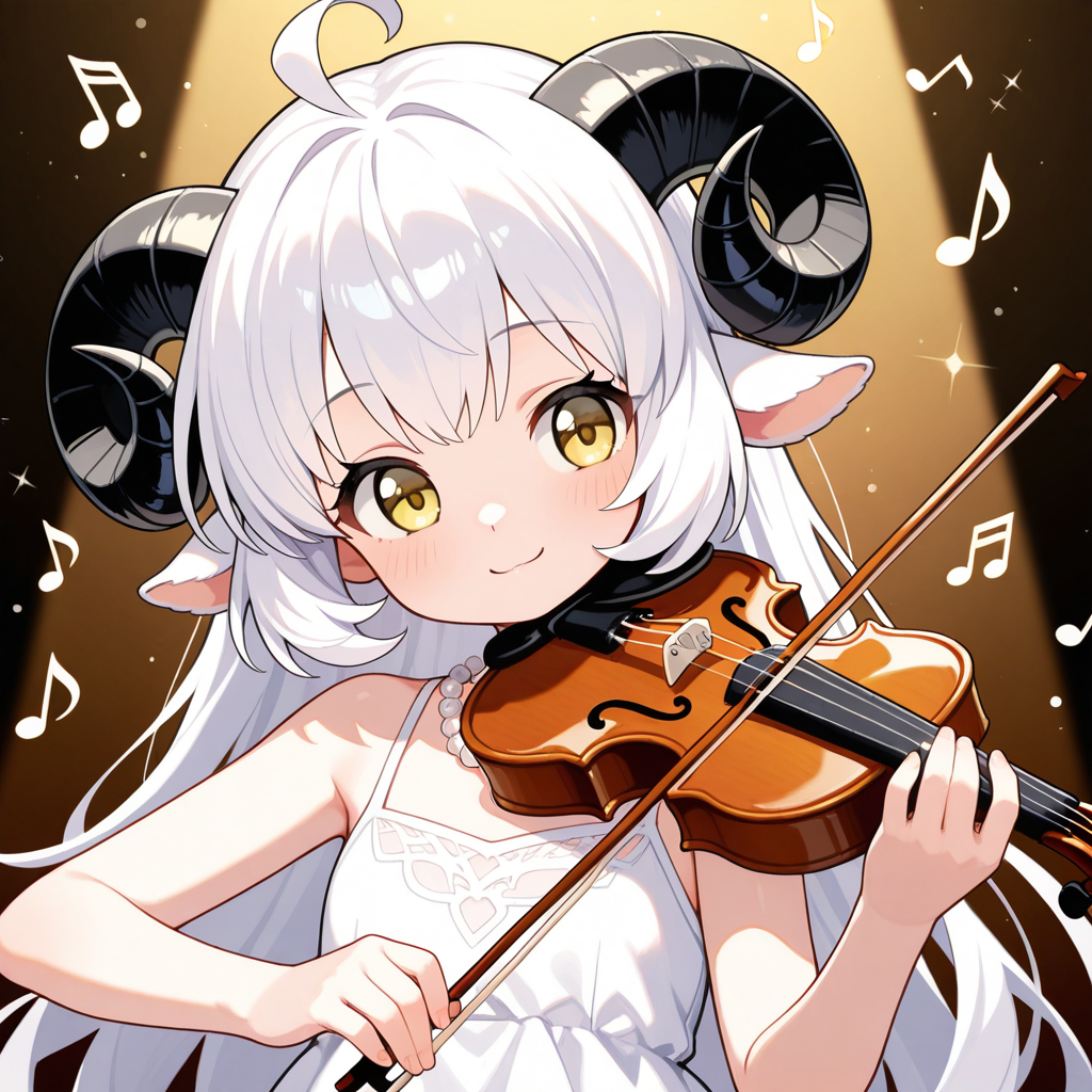 ヴァイオリンを奏でるメイちゃん