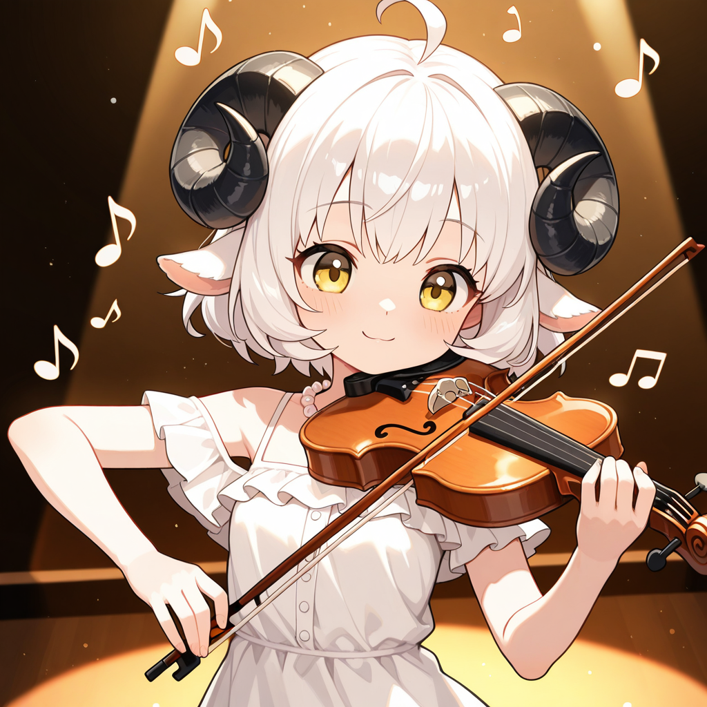 ヴァイオリンを奏でるメイちゃん