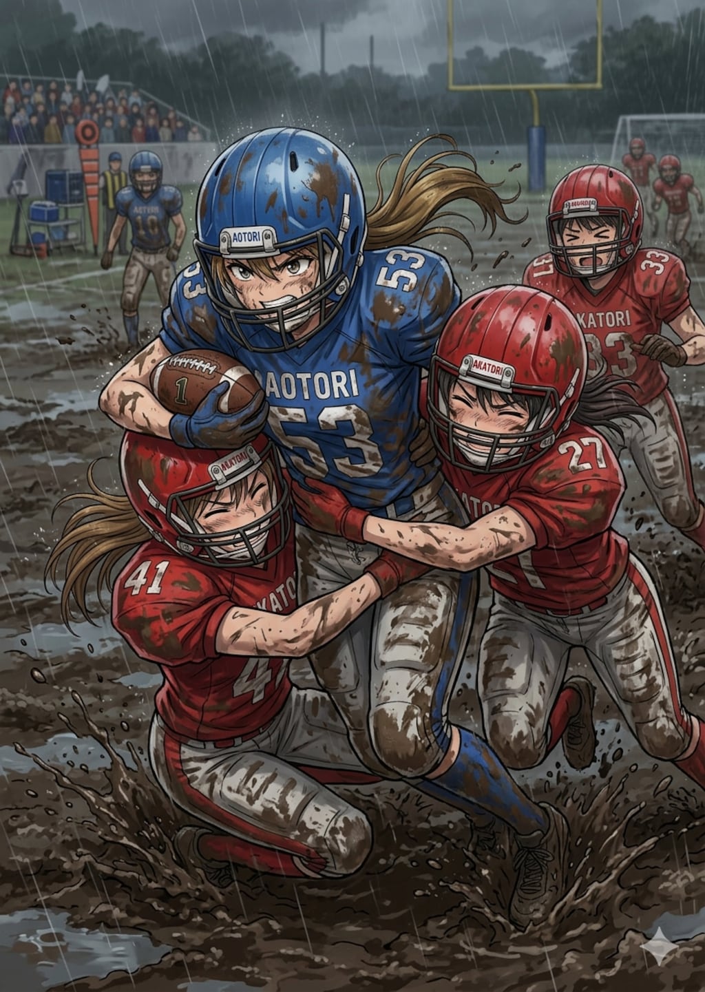 🏈泥まみれの女子アメフト 170