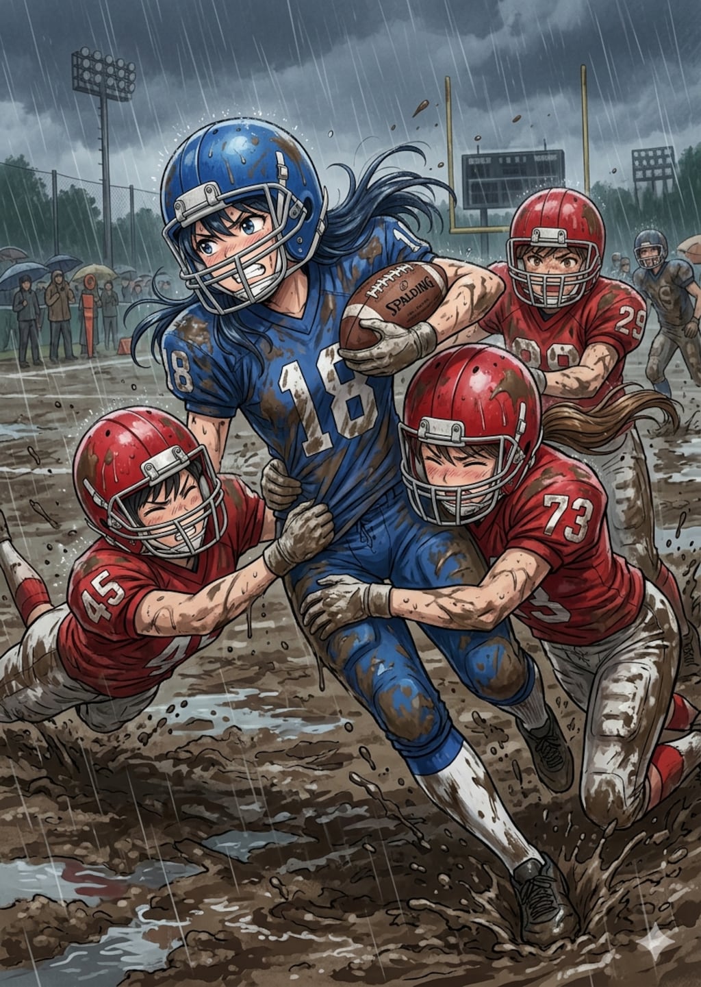 🏈泥まみれの女子アメフト 170