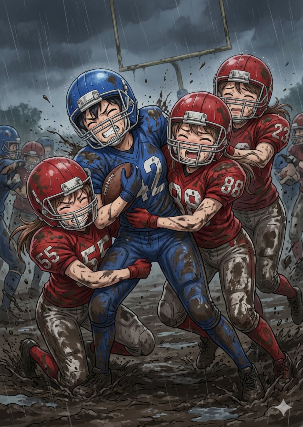 🏈泥まみれの女子アメフト 170
