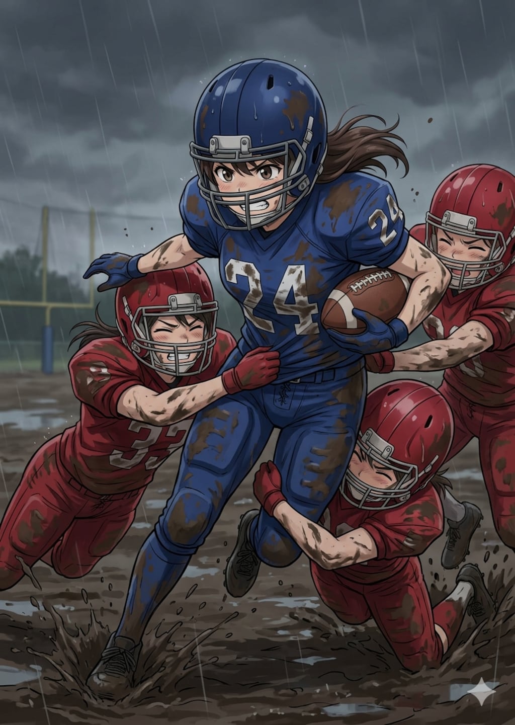 🏈泥まみれの女子アメフト 170