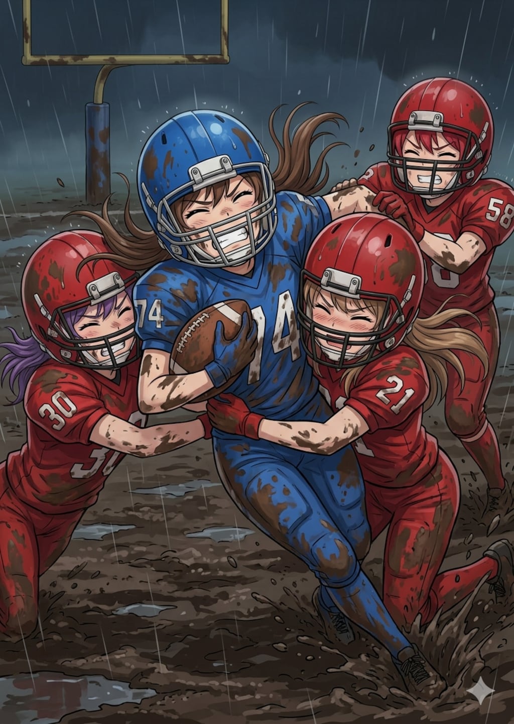 🏈泥まみれの女子アメフト 170