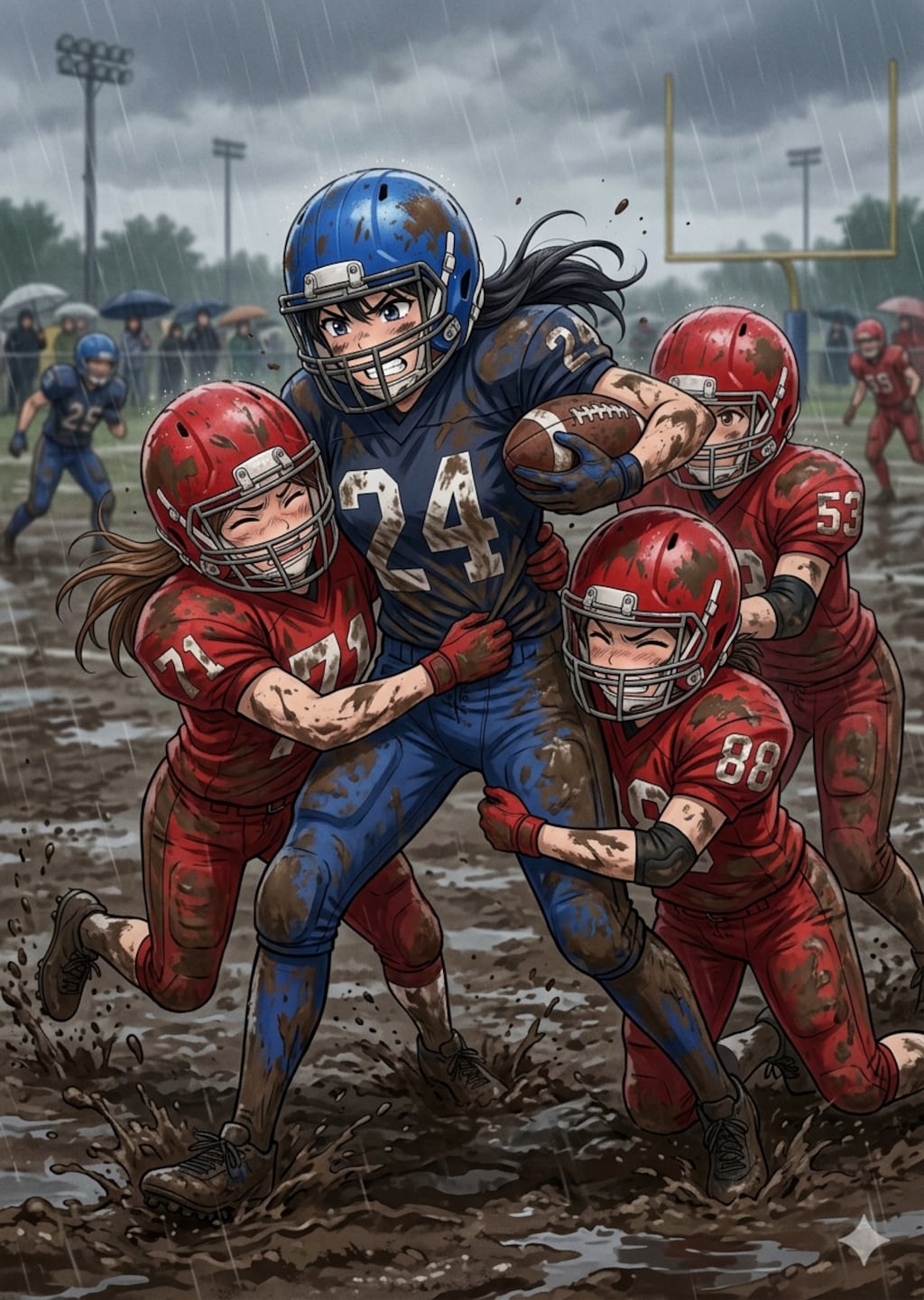 🏈泥まみれの女子アメフト 170