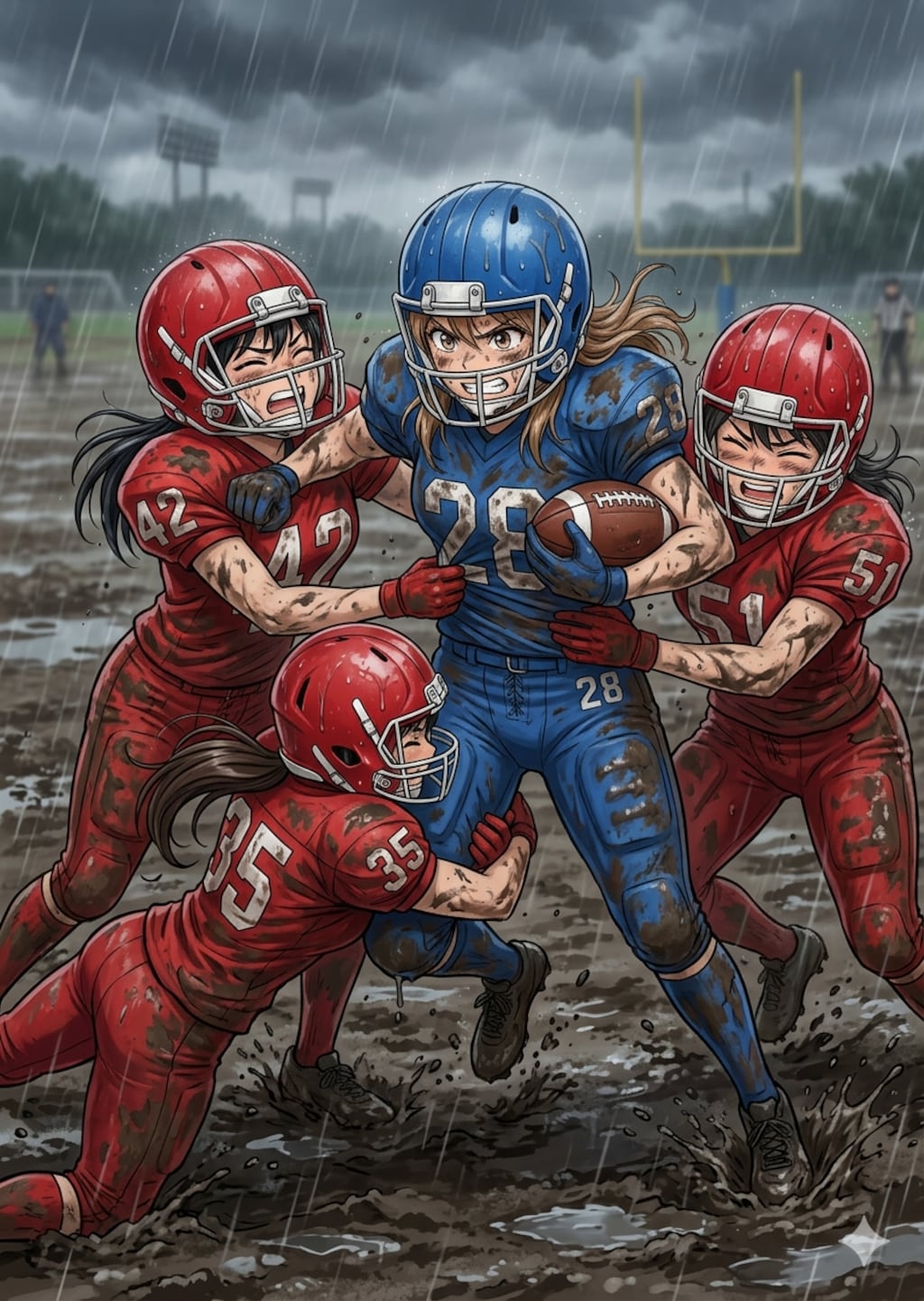 🏈泥まみれの女子アメフト 170