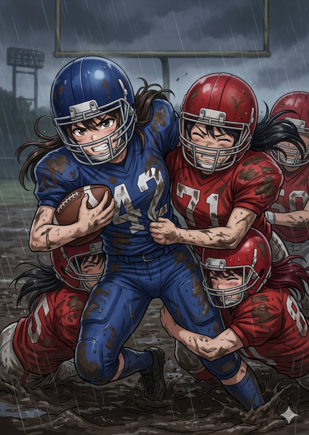 🏈泥まみれの女子アメフト 170