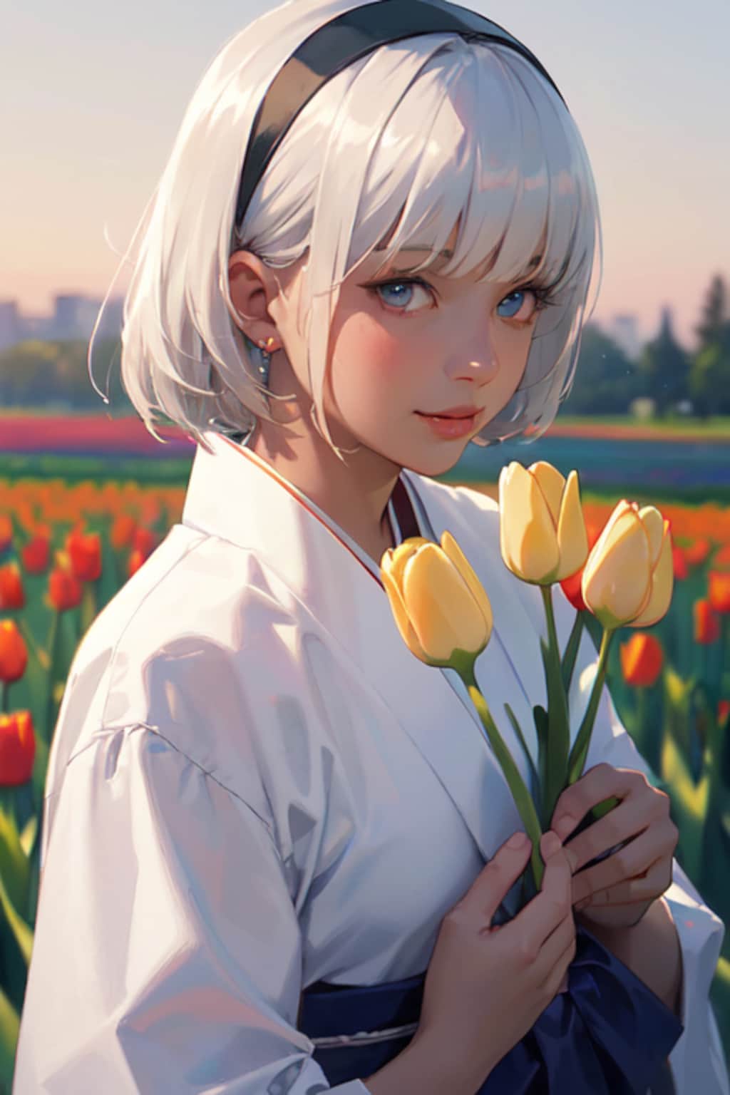 花を持つ袴男子