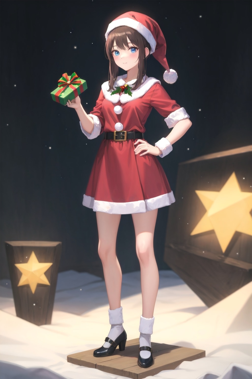 サンタコスの美少女 | の人気AIイラスト・グラビア