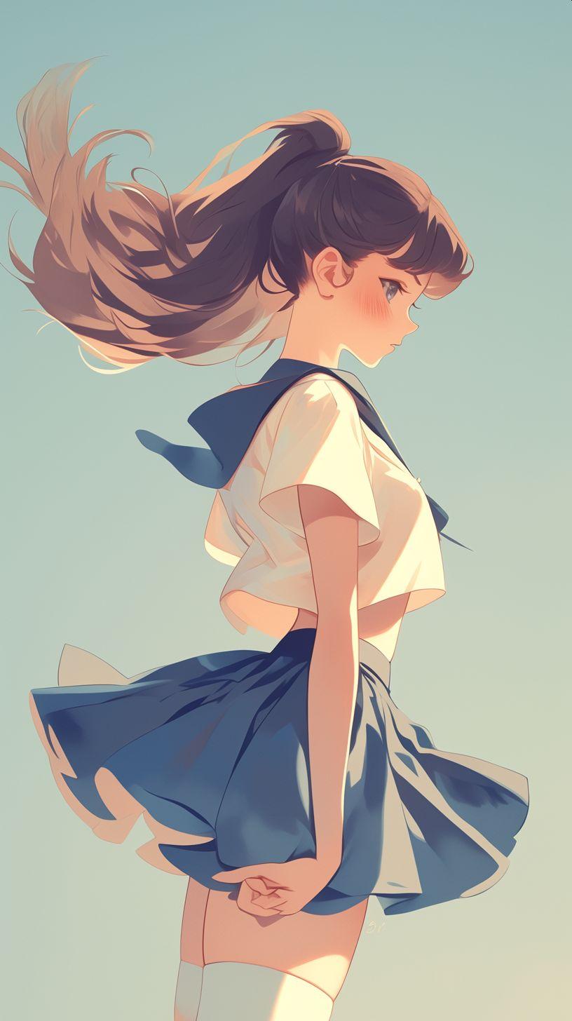 ニーソックス・ガール | の人気AIイラスト・グラビア