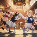 AIいらすとさんに猫がキャラクターの格闘ゲームのキャラセレクト画面を頼んだんだけど 2枚目