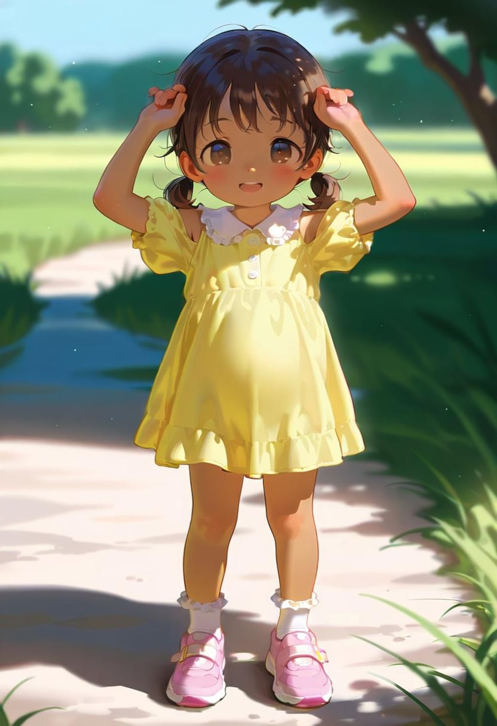 褐色ロリっ娘と春の日のおでかけ