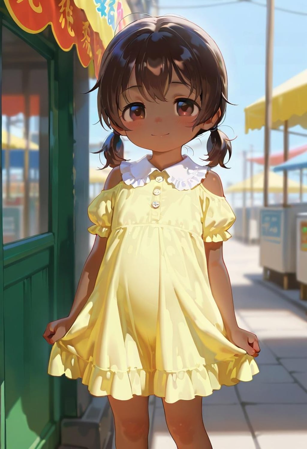 褐色ロリっ娘と春の日のおでかけ