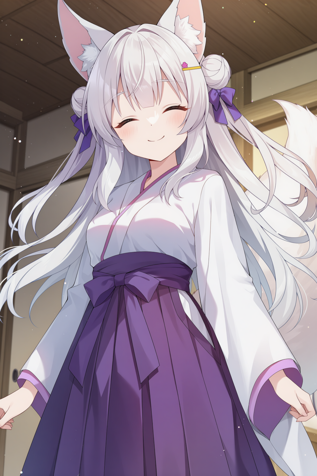 微笑み巫女のケモミミさん