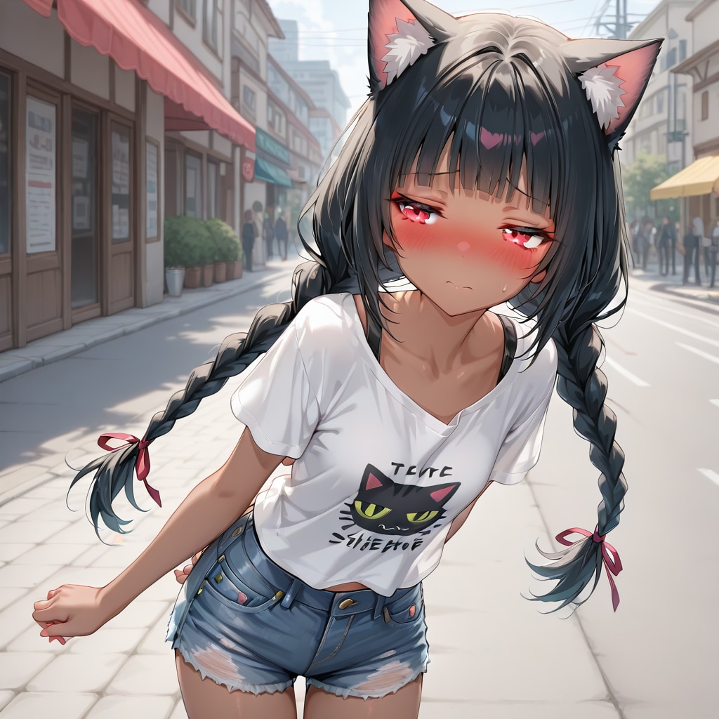 おさげ褐色猫耳娘_QILIN