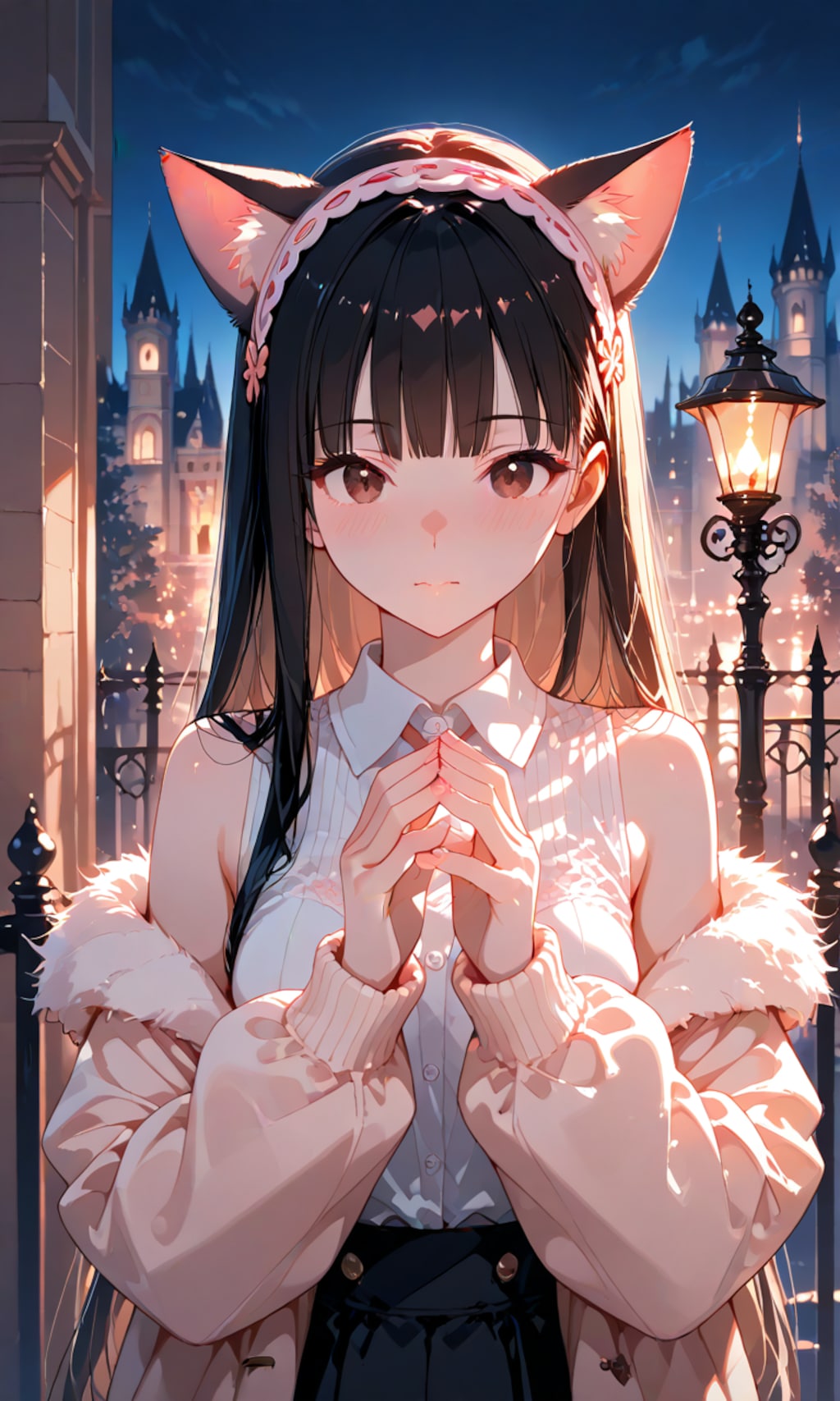 夜のネコミミ娘