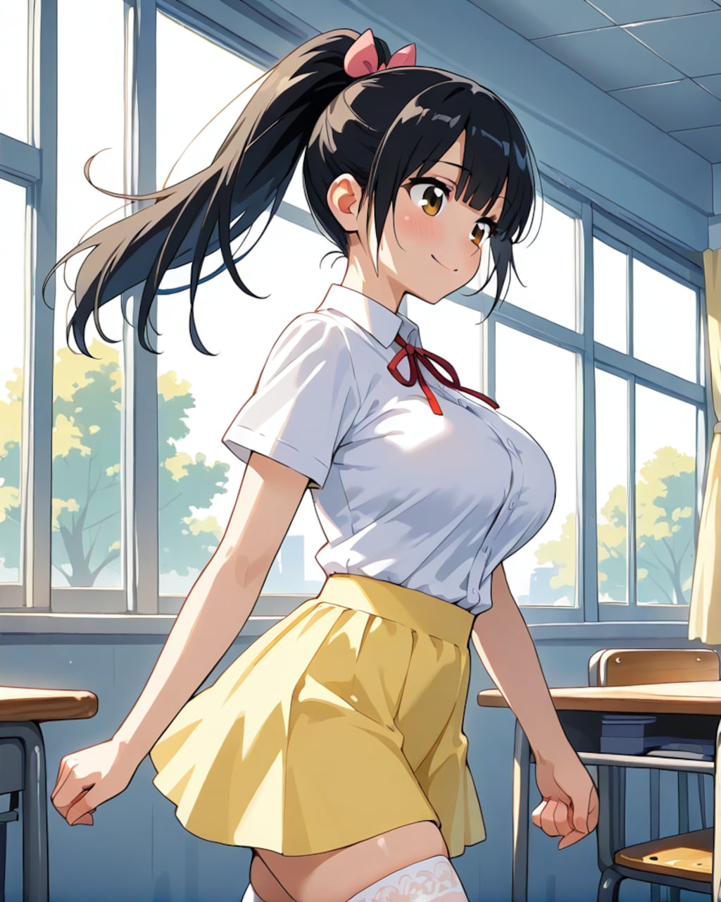 ポニーテイル女子