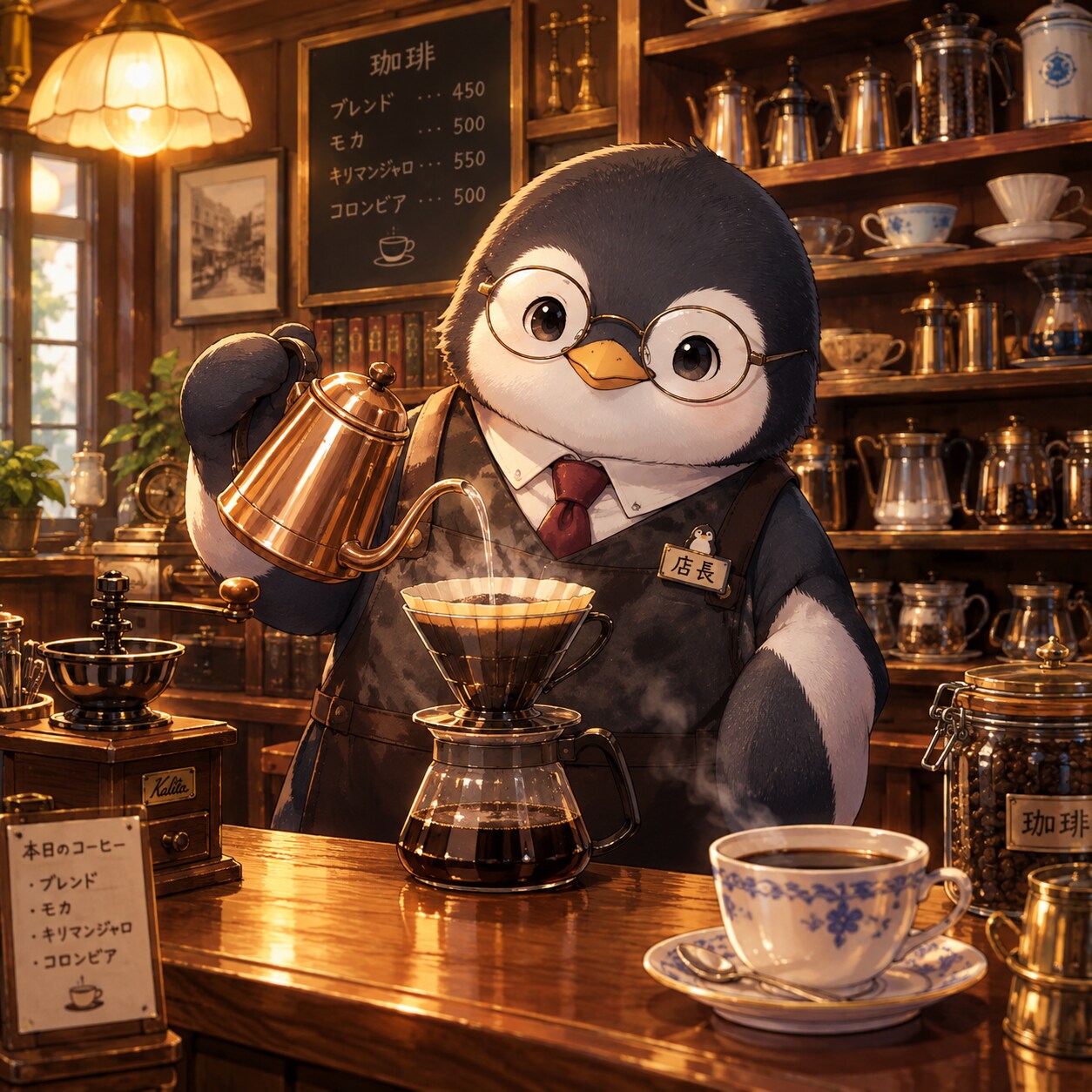 珈琲屋のペンギン店長 | の人気AIイラスト・グラビア