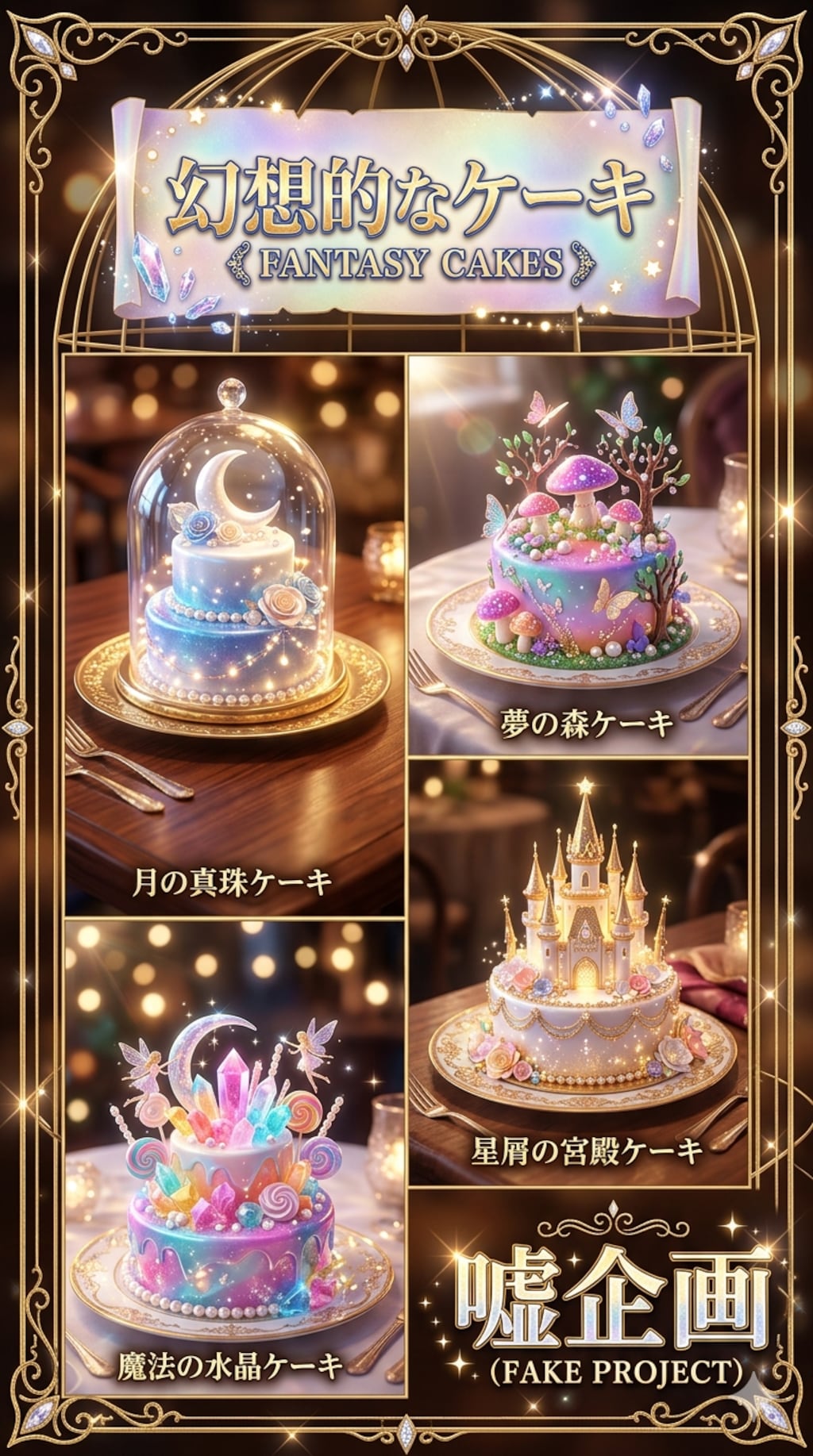 幻想的なケーキ