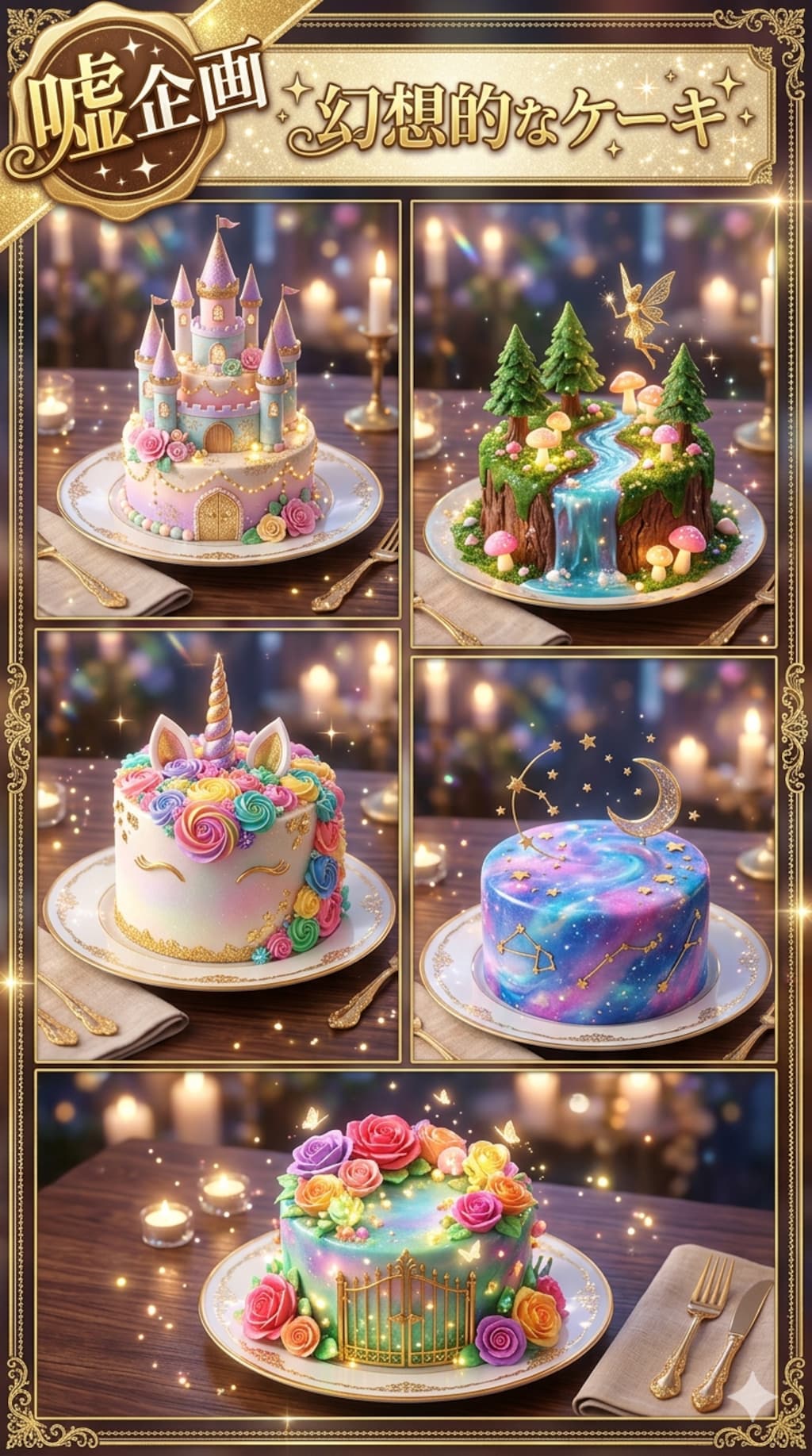 幻想的なケーキ