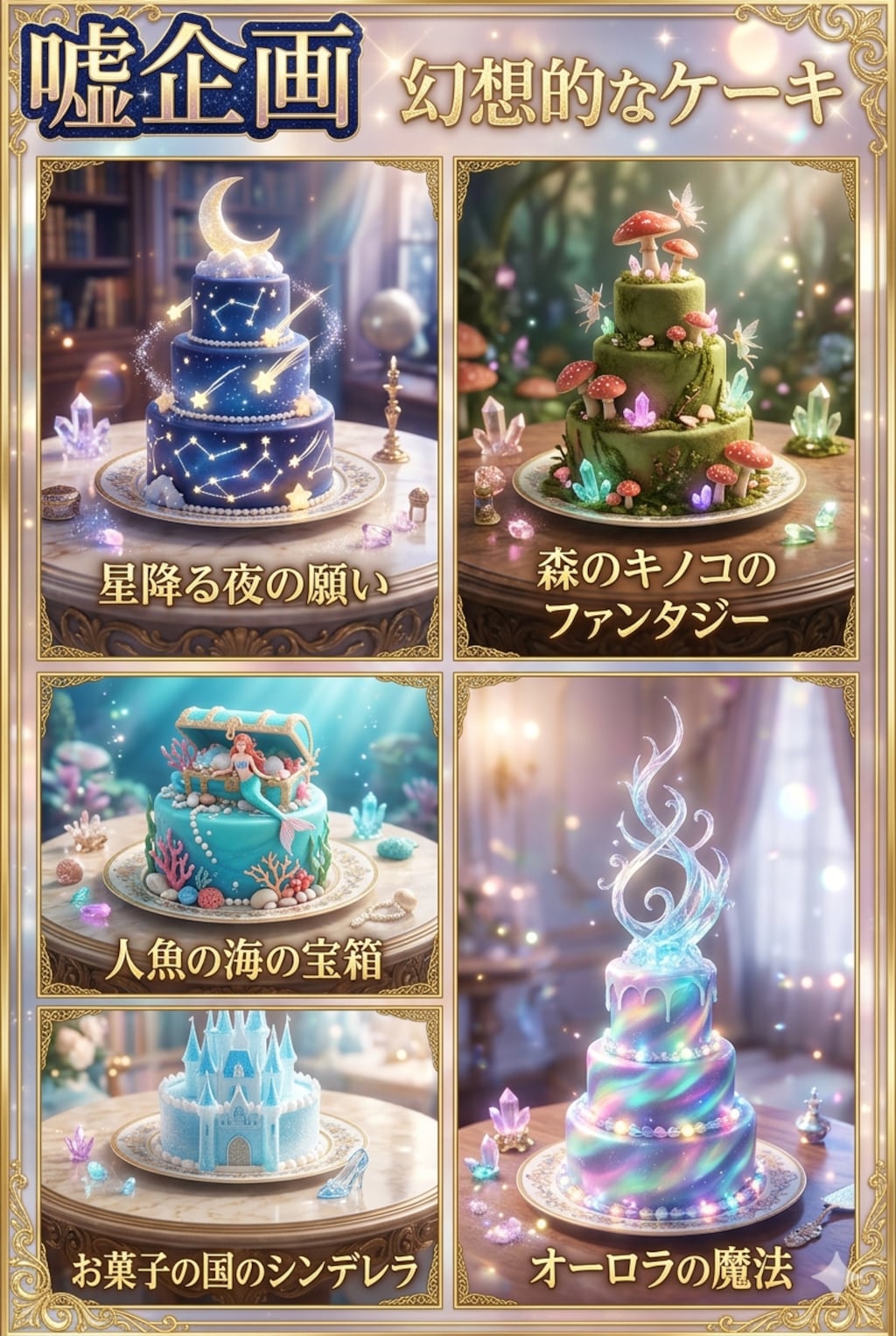 幻想的なケーキ