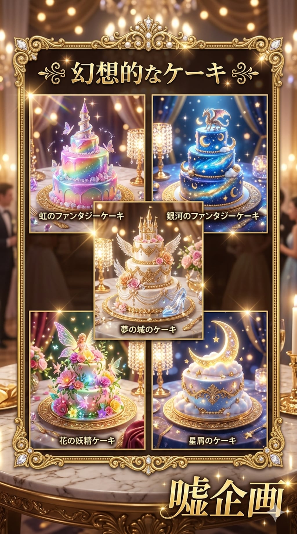 幻想的なケーキ