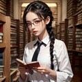 王道三つ編み眼鏡は図書室にいる。 3枚目