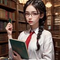 王道三つ編み眼鏡は図書室にいる。 2枚目