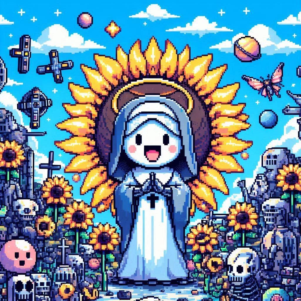 青空とひまわり