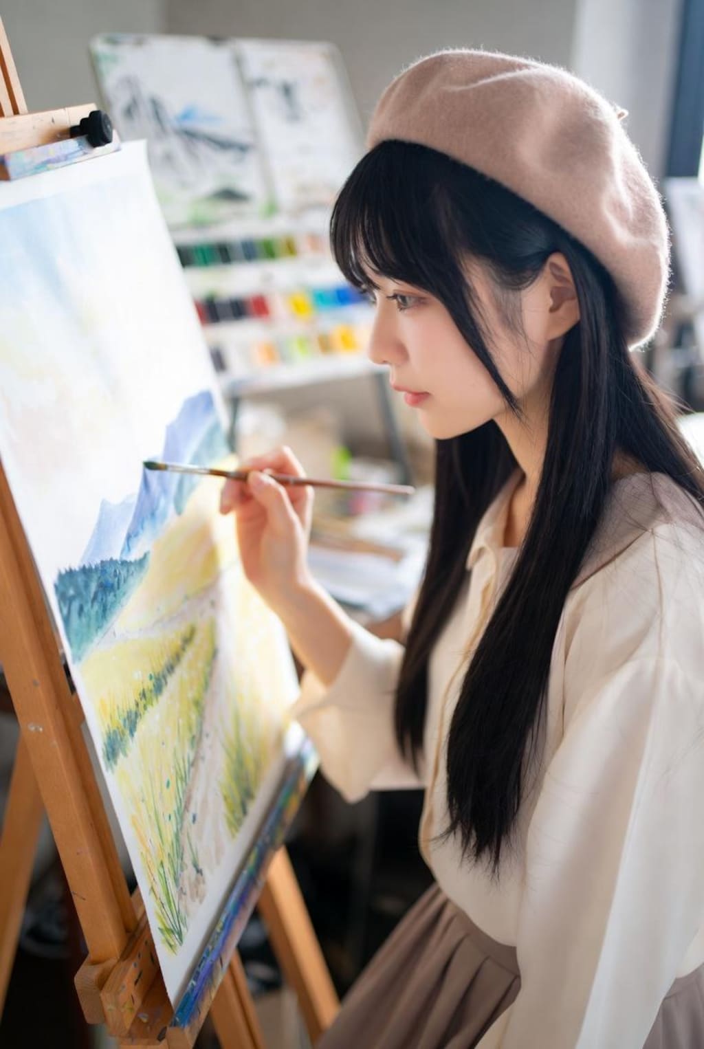 水彩画的な
